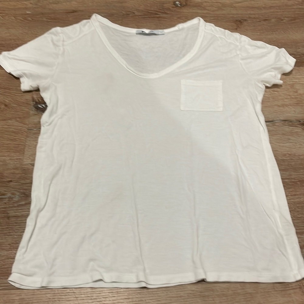Women’s Alexander Wang white shirt sleeve t- shirt size XS